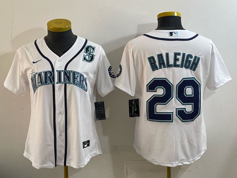 Youth Seattle Mariners #29 Raleigh White Game 2026 Nike MLB Jersey style 09